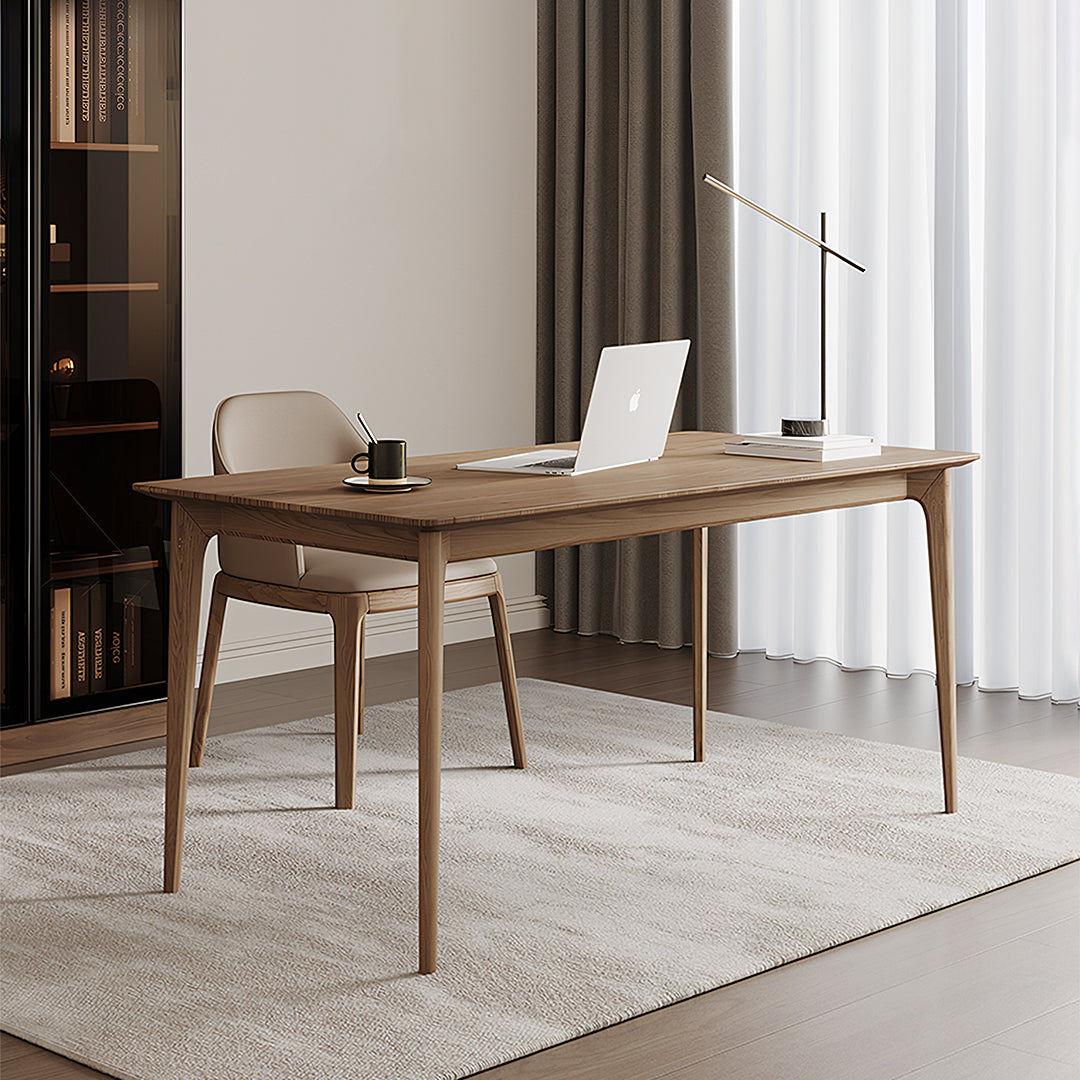 Mei Office Desk, Solid Wood, Ash Wood