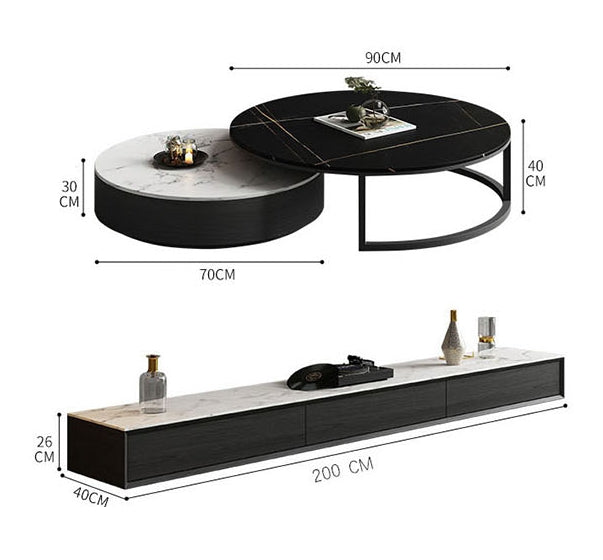 Kahoo TV Stand, Sintered Stone-Weilai Concept