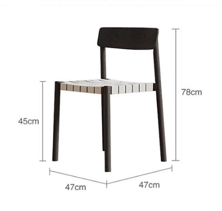 Eden Dining Chair, Black, Solid Wood & Linen-Weilai Concept