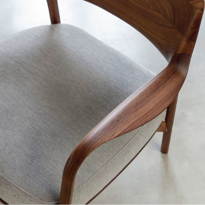 Fauteuil inspiré de Hans Wegner, chêne foncé, soldes 