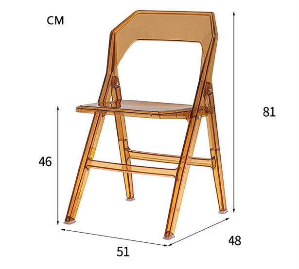 Chaise pliante en acrylique de style Philippe Starck 