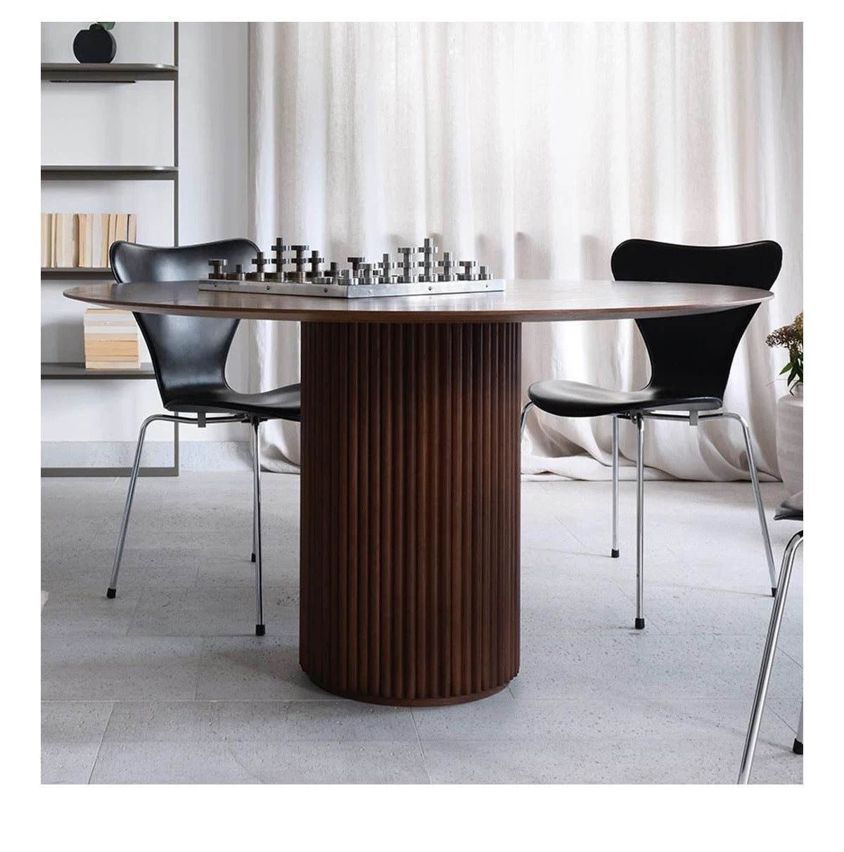 Ivar Round Dining Table, Oak Or Walnut-Weilai Concept-Weilai Concept