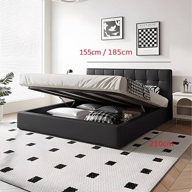 Lit Stella King/Super King Size, Noir 