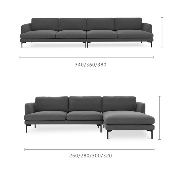 Haven Three / Four Seater Corner Sofa, Linen-Weilai Concept