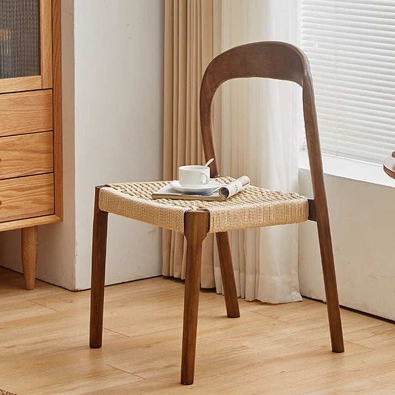 Bonnie Dining Chair, Rattan & Solid Wood-Weilai Concept