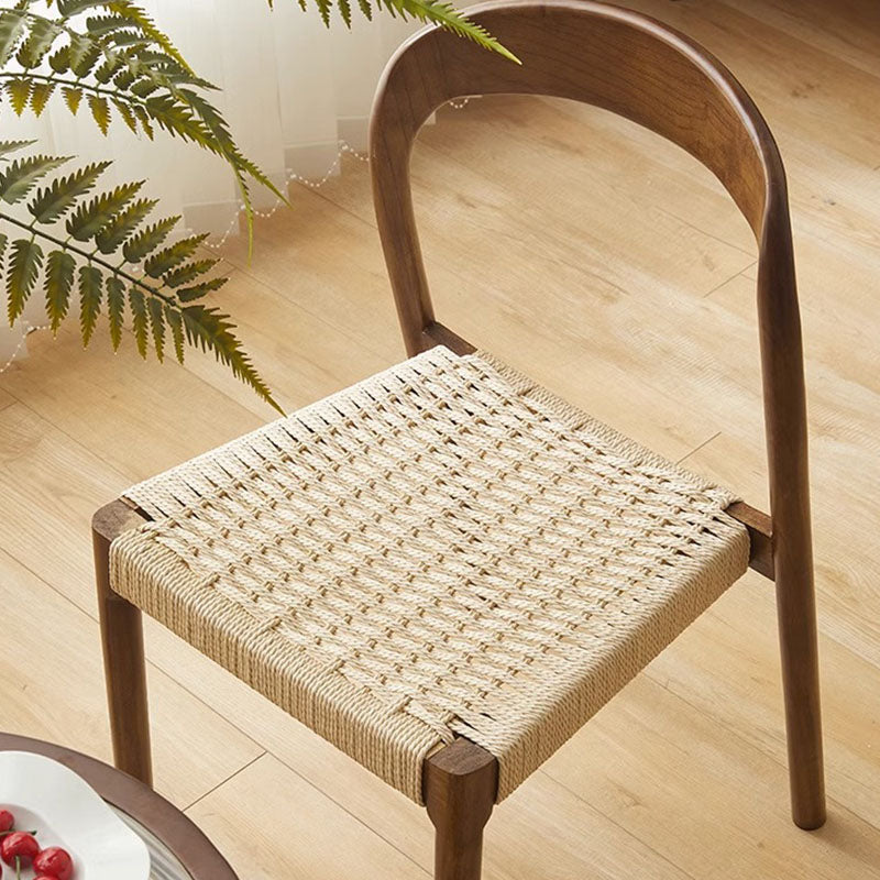 Bonnie Dining Chair, Rattan & Solid Wood-Weilai Concept