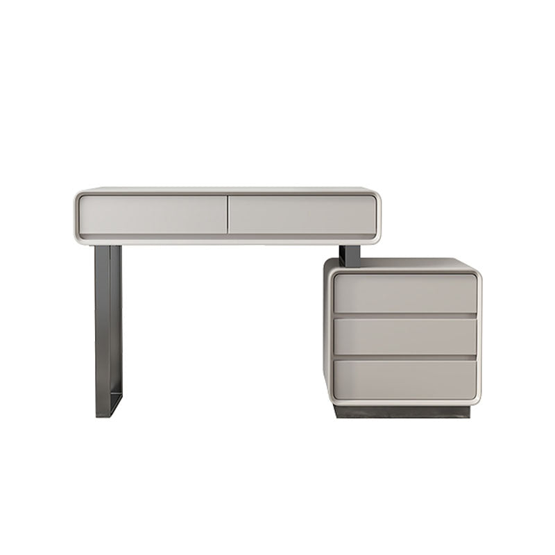 Dobson Dressing Table With LED Mirror, Cream Grey-Weilai Concept