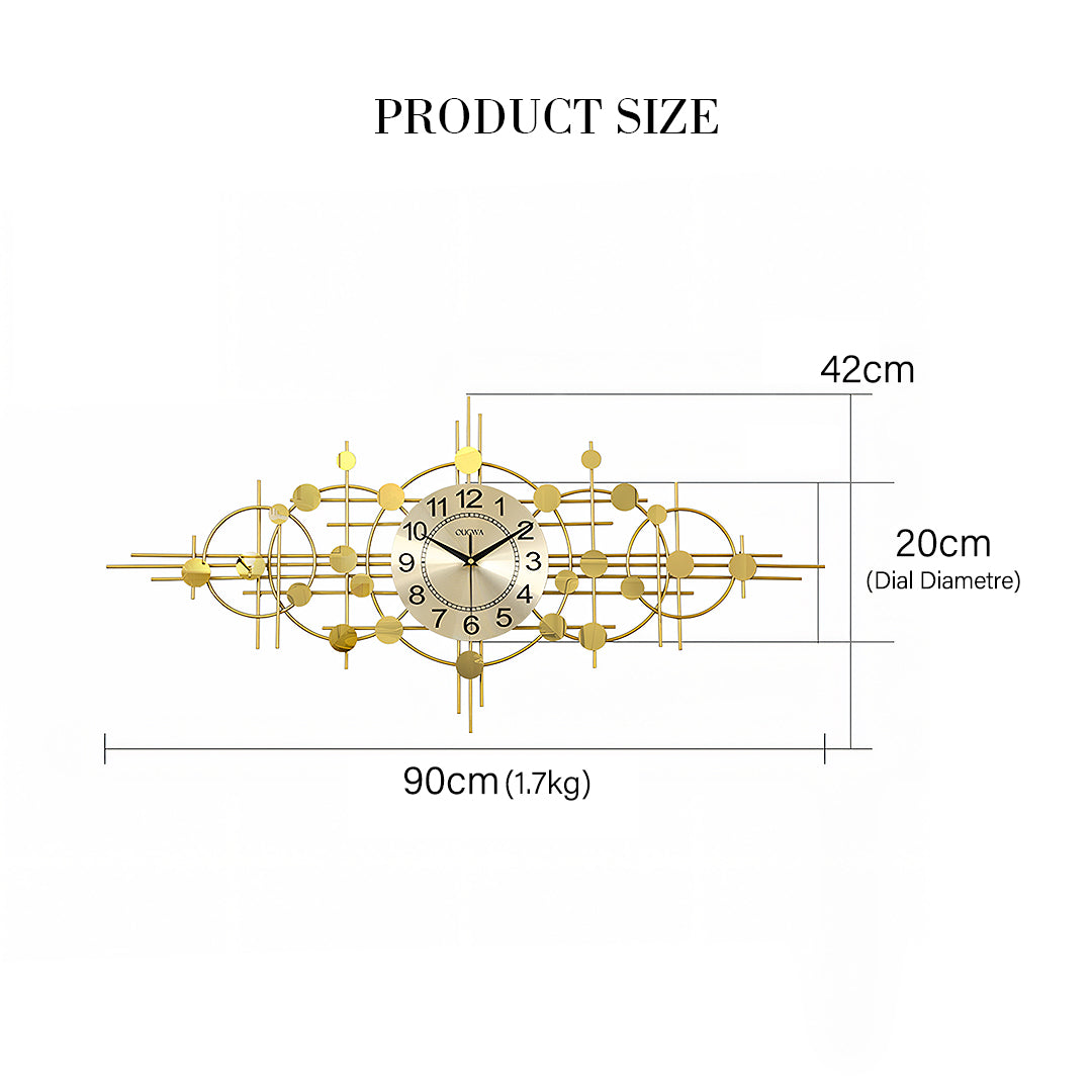 Horloge OR, verticale ou horizontale 