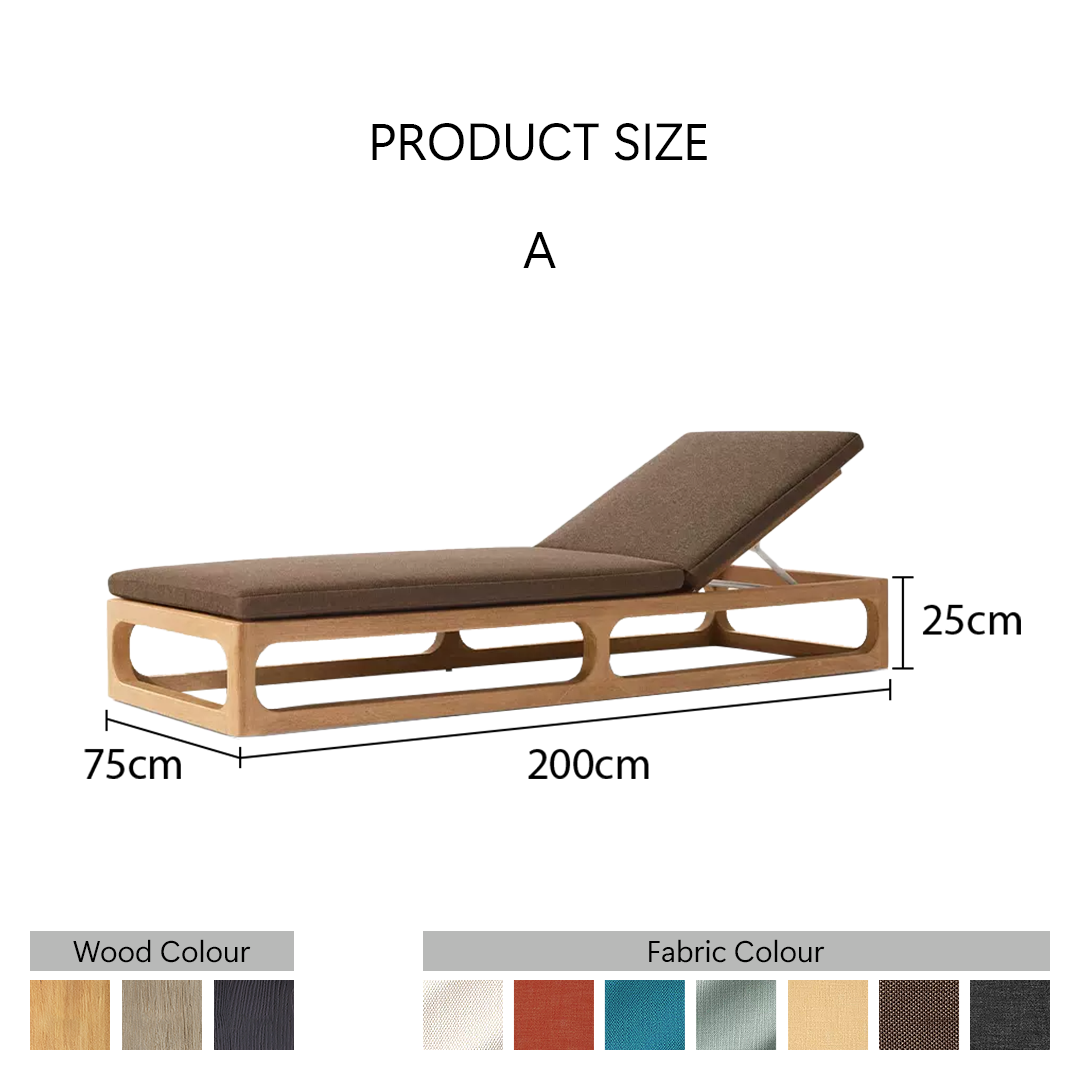 Marina Reclining Outdoor Sun Lounger, Daybed-Weilai Concept