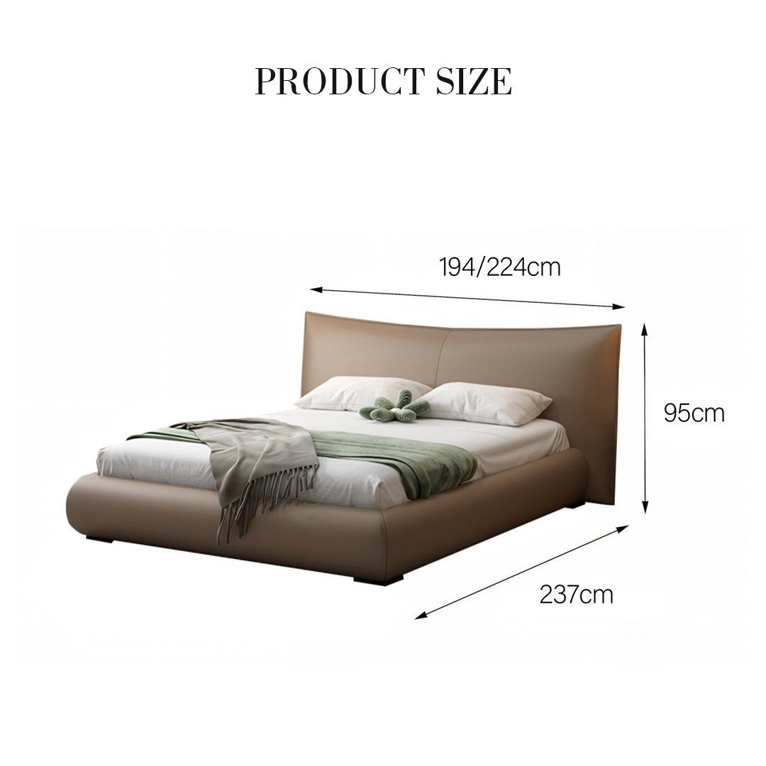 Kai King Size Bed With Storage, Super King Size With Storage, Real Leather