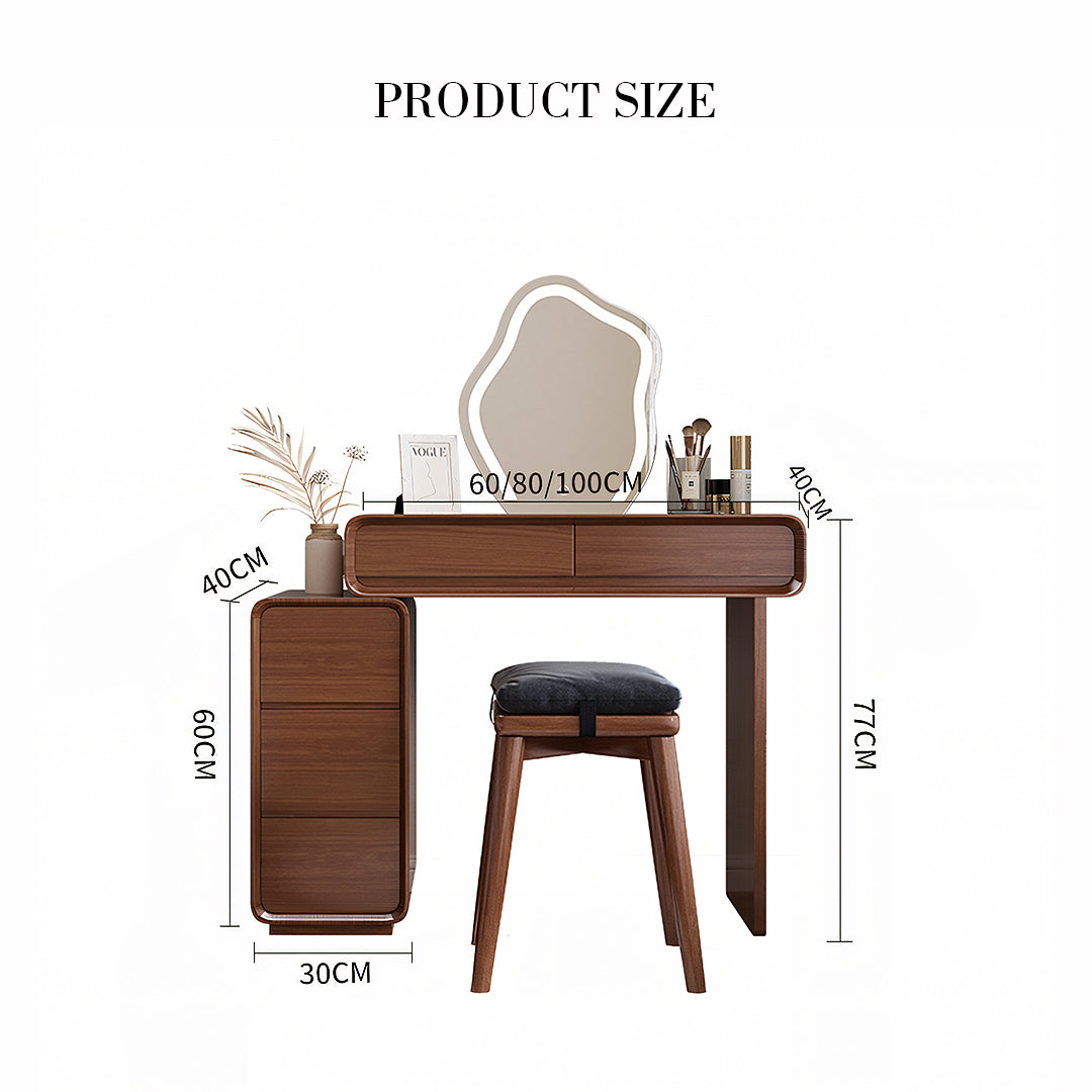 Parker Dressing Table, Wood, Oak & Walnut