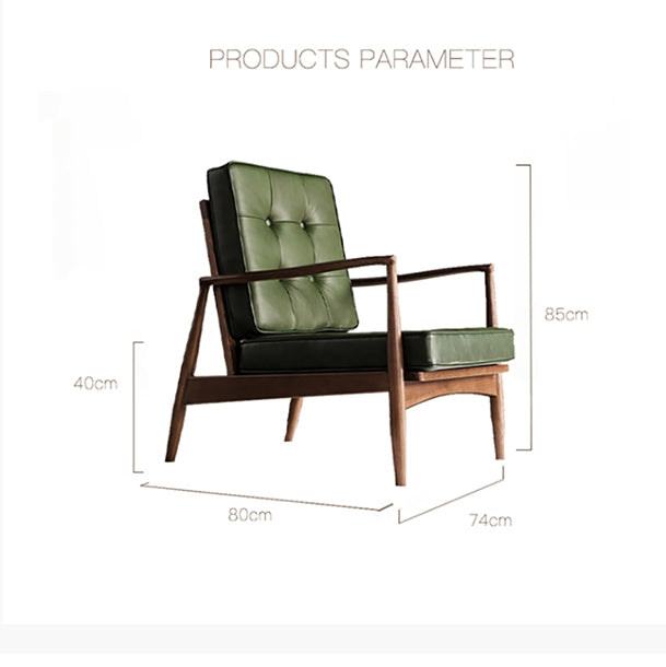 Hans CH32 Green Armchair, Solid Wood-Weilai Concept-Weilai Concept