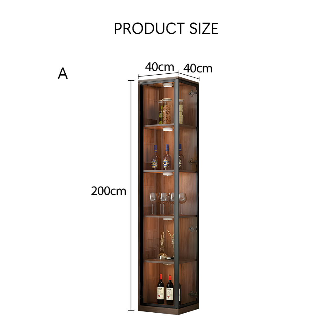 Wavecrest Cocktail Cabinet, Bar With Doors, Wood-Weilai Concept