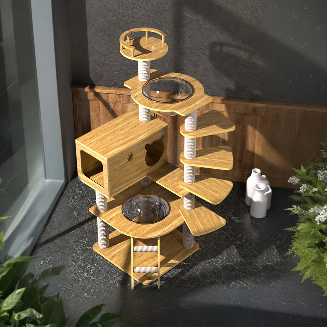 Eleanor Cat Climber, Cat Tree, Wood