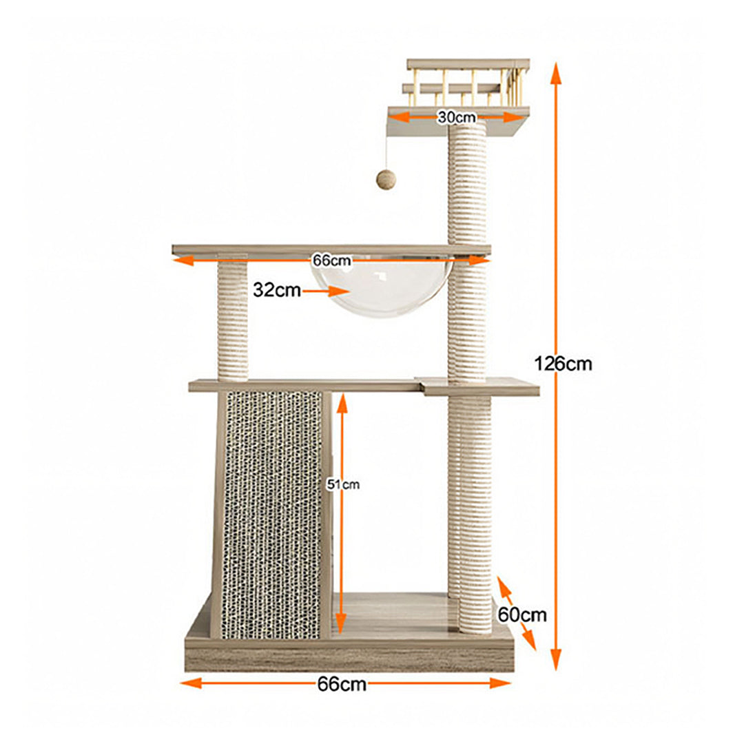 Chalet Cat Climber, Cat Tree, Wood