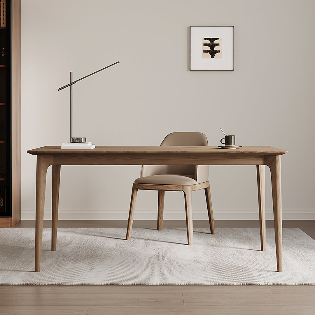 Mei Office Desk, Solid Wood, Ash Wood