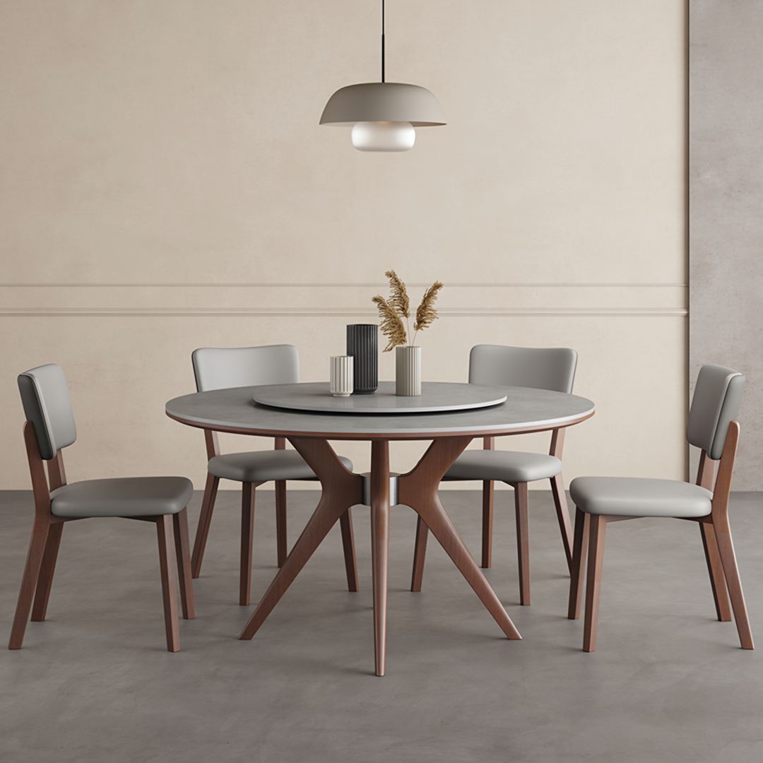 Leah Round Dining Table Set-Weilai Concept