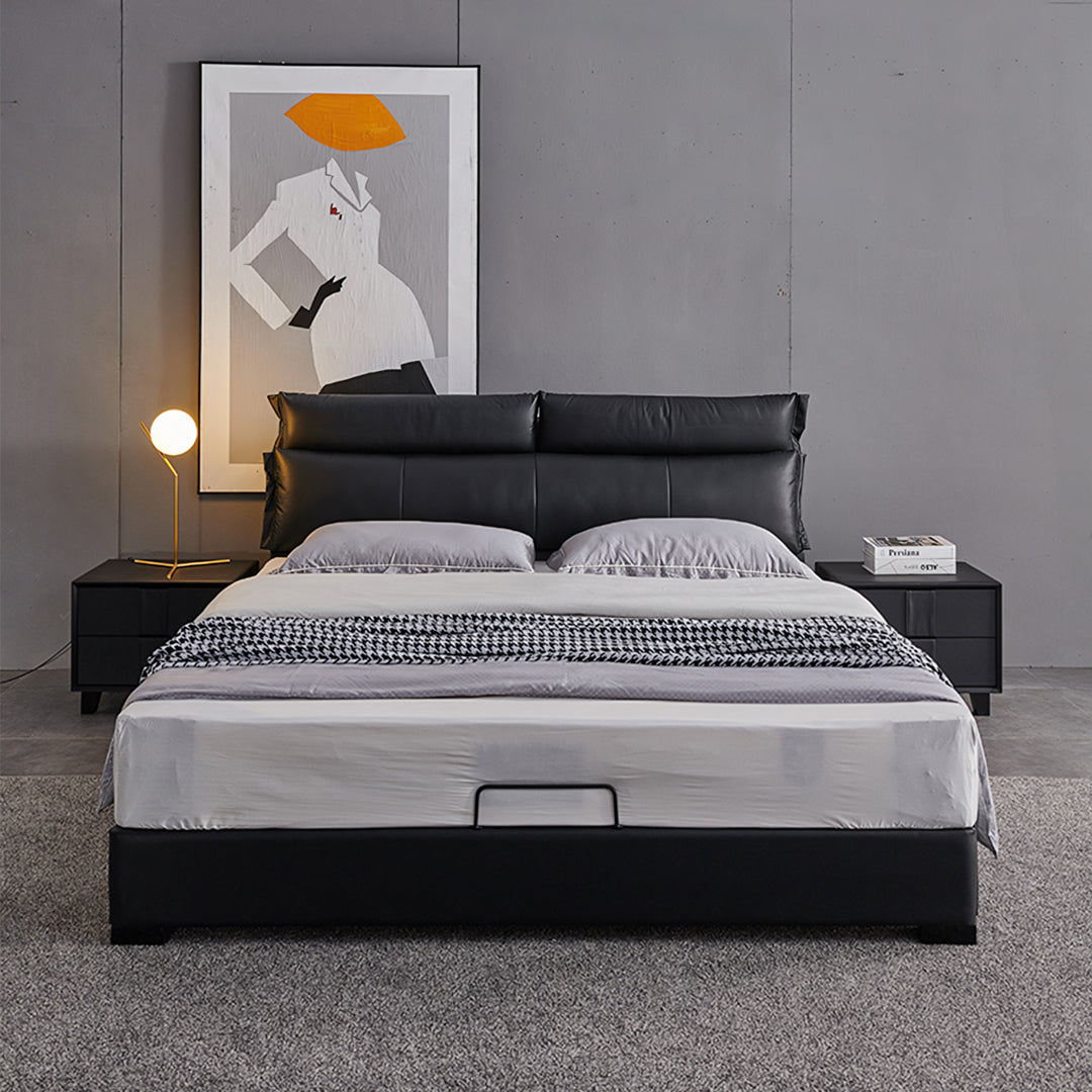 Luca King Size Superking Size Bed, Leather