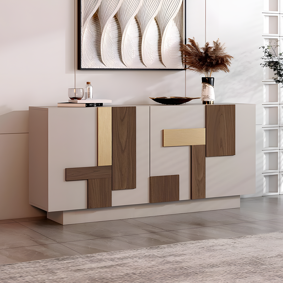 Abril Large Sideboard, Wood-Weilai Concept