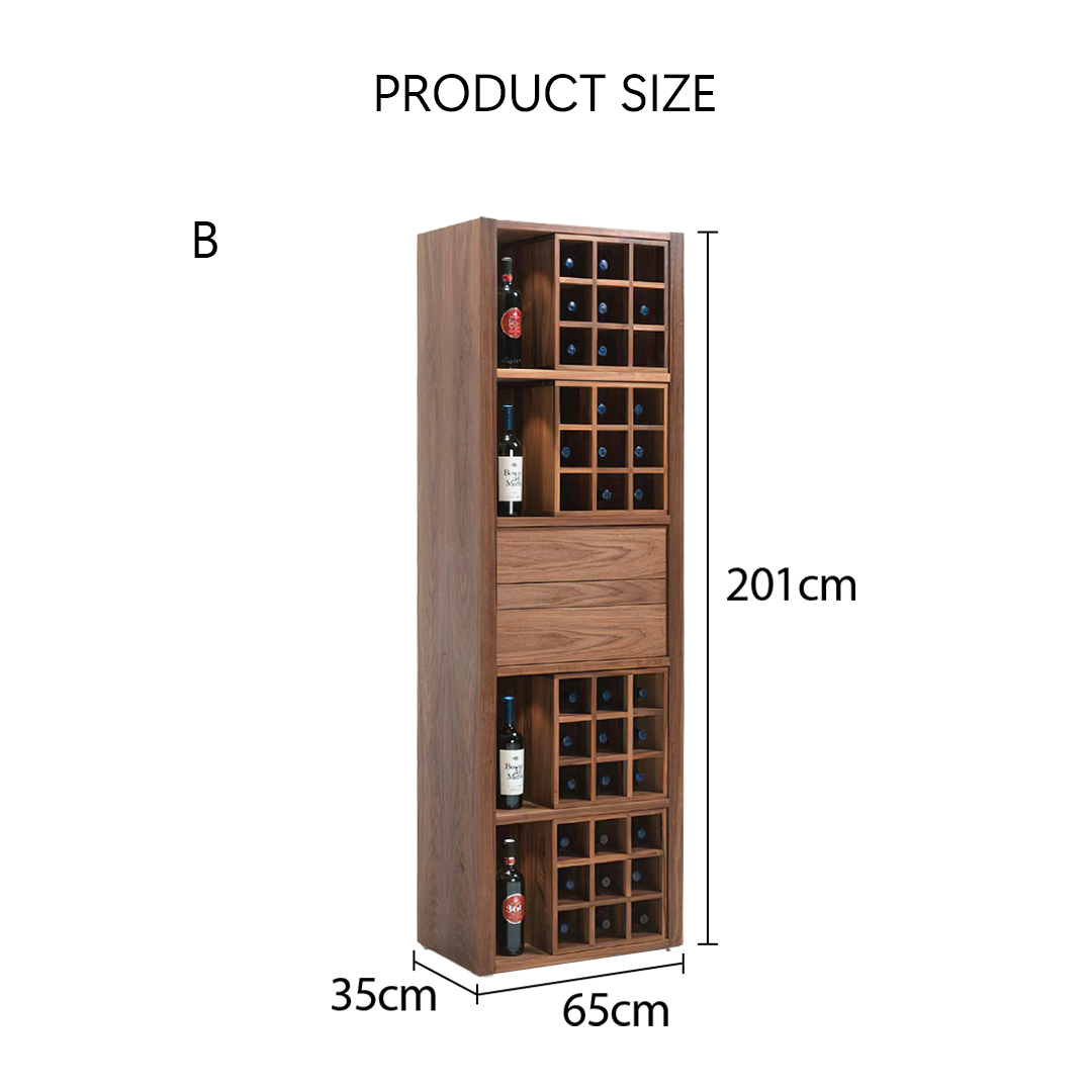 Grace Wine Cabinet, Solid Wood
