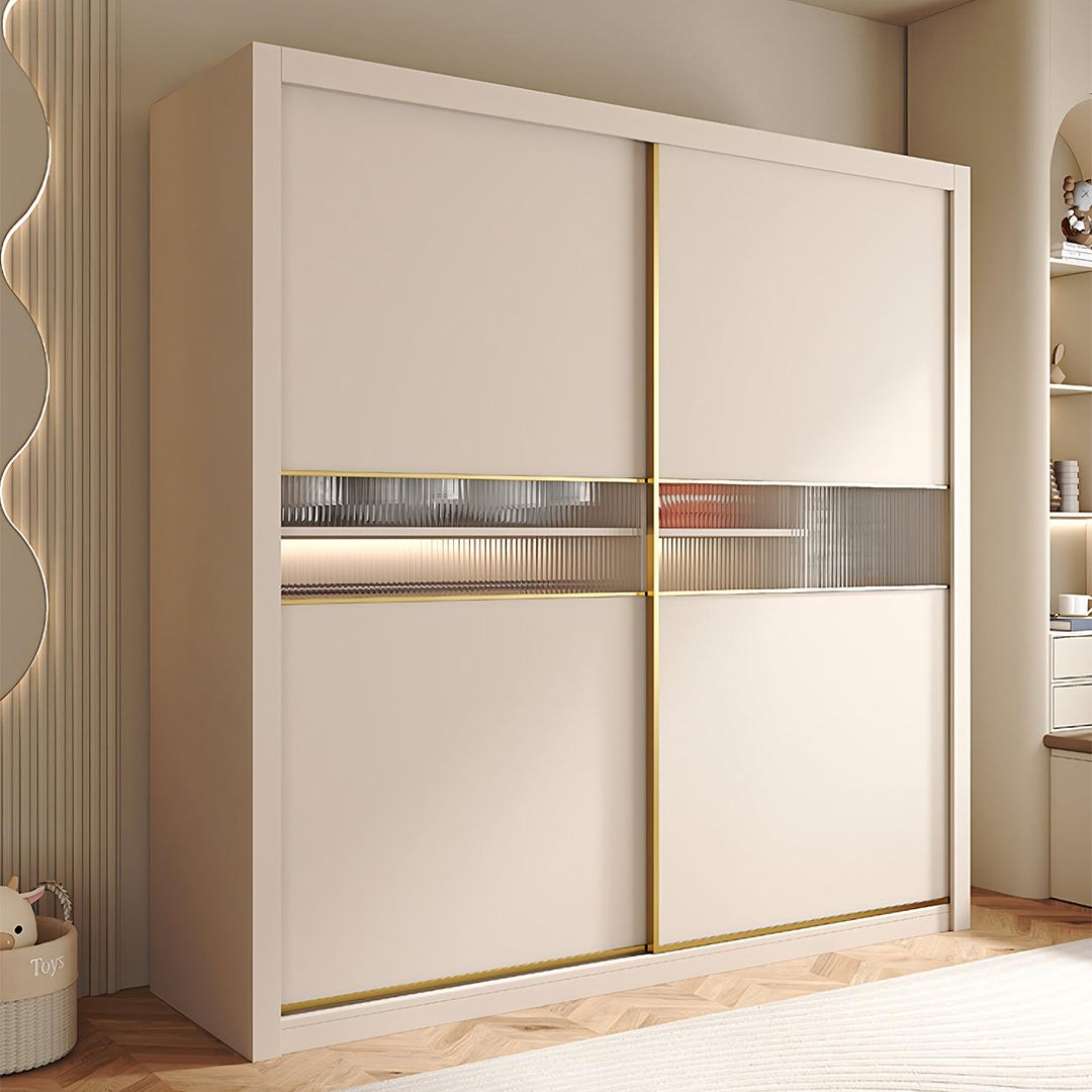 Jansen Sliding Door Wardrobe, Cream