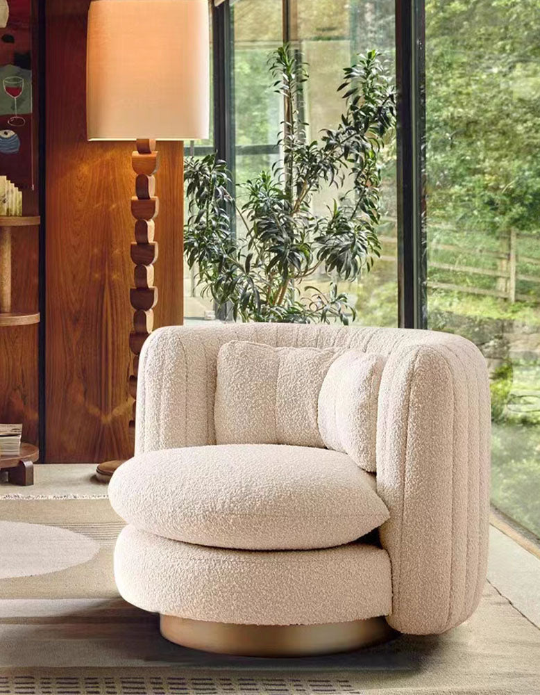 Oxley Pumpkin Canapé simple, fauteuil, blanc 
