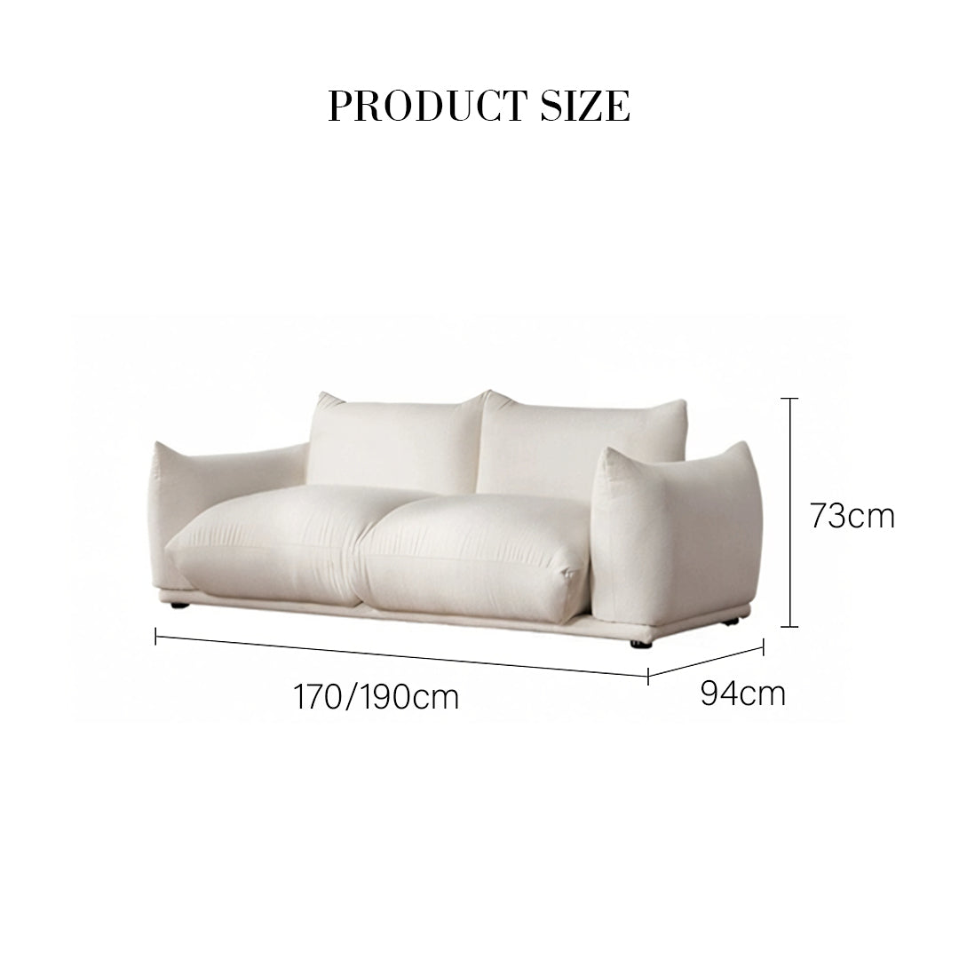 Isabella Two Seater, Three Seater Sofa, Boucle Or Velvet, White