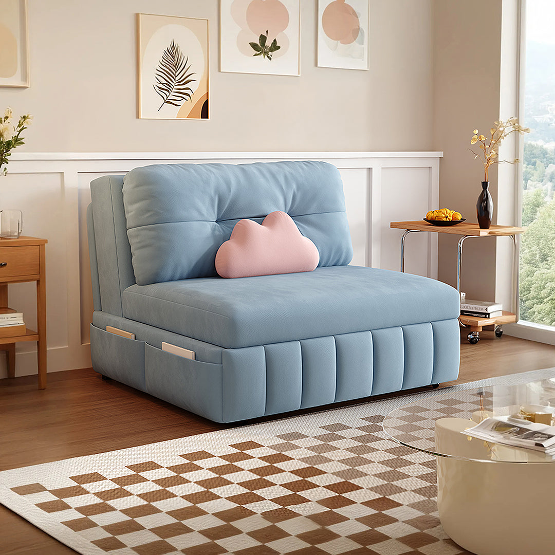 Mehta Single Seater Sofa Bed, Two Seater Sofa Bed, Blue