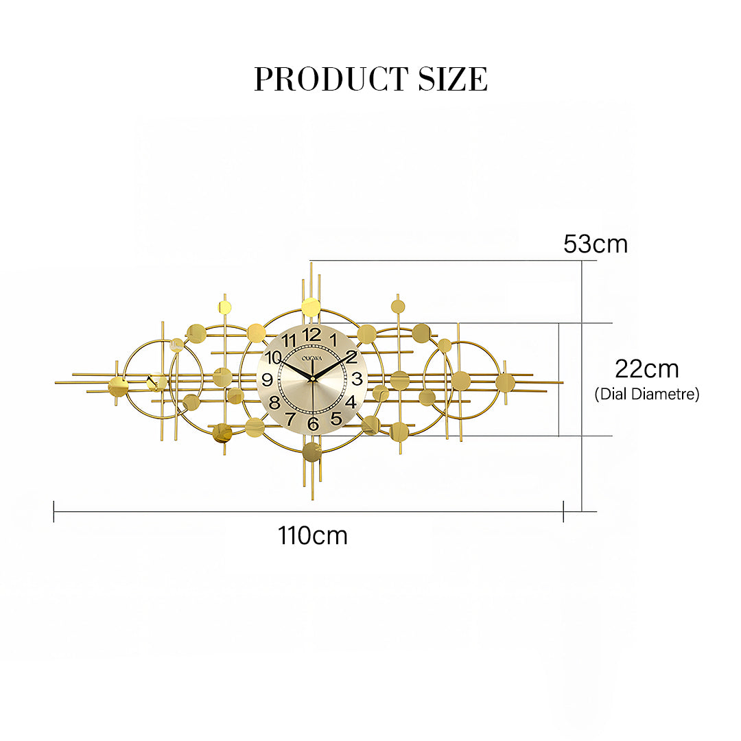 Horloge OR, verticale ou horizontale 