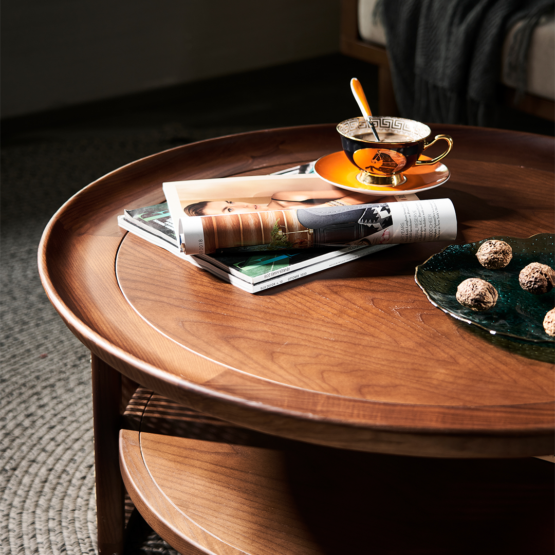 Bakula Wood Coffee Table, Rattan-Weilai Concept-Weilai Concept