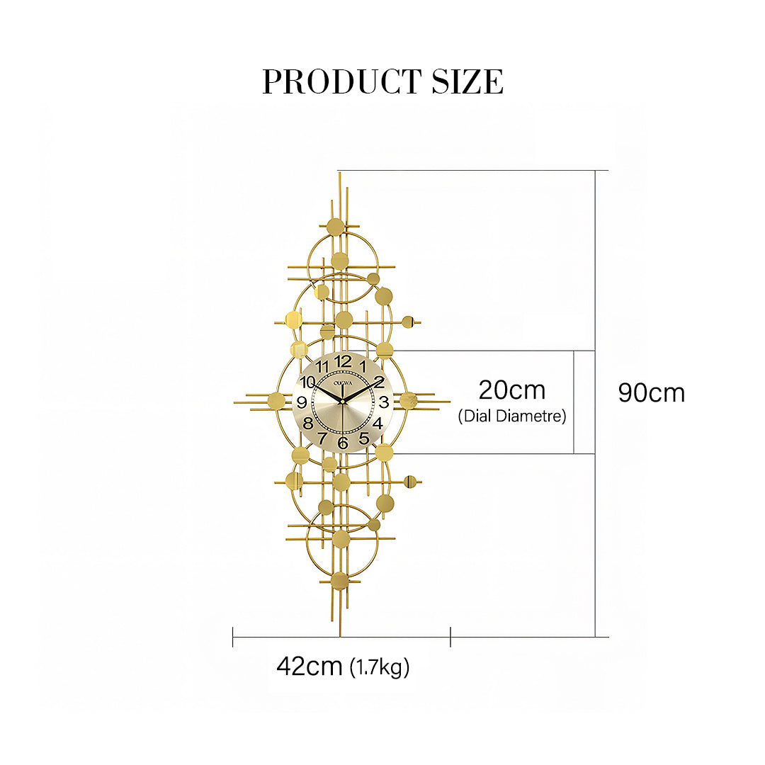 Horloge OR, verticale ou horizontale 