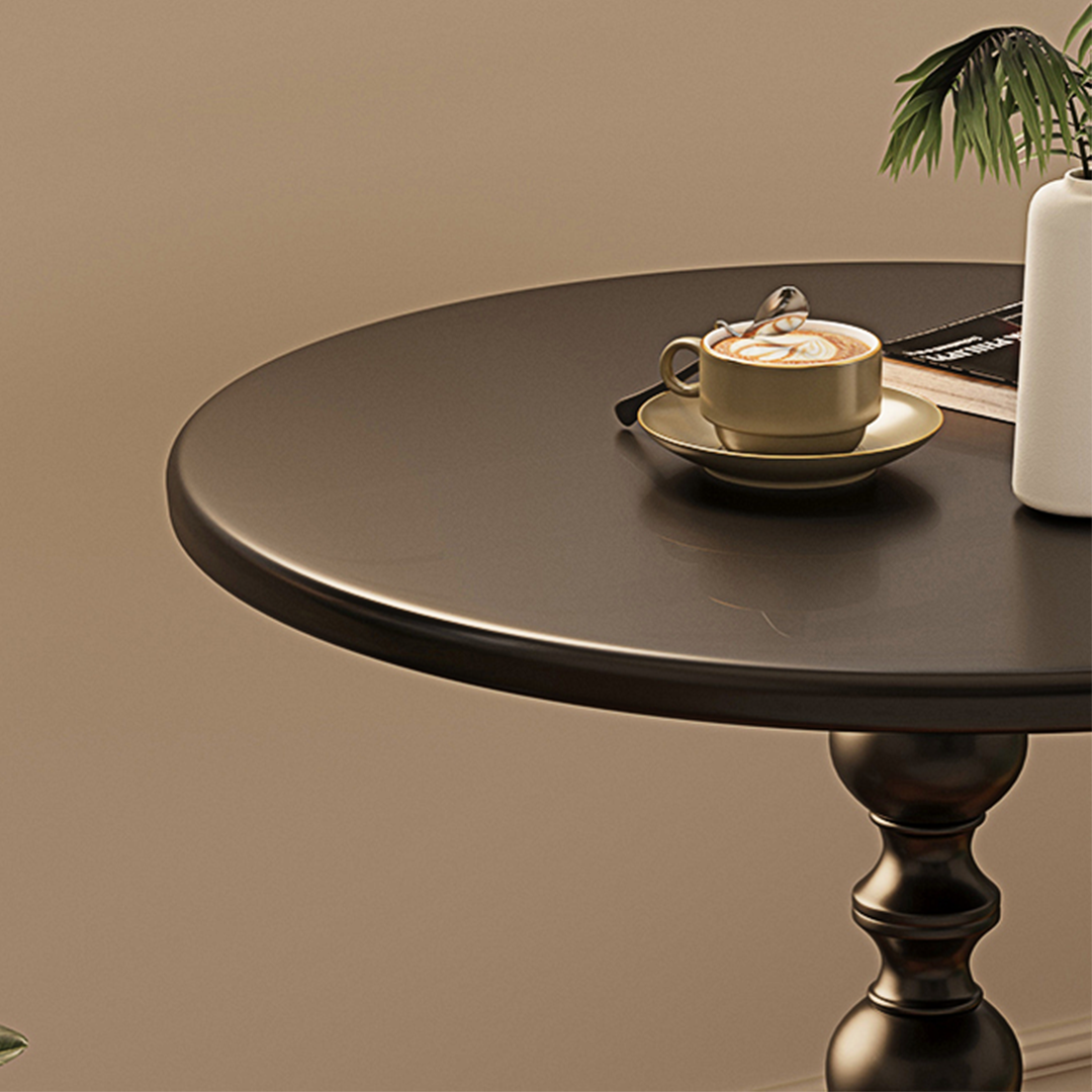 Petite table d'appoint ronde Xanthe, noire ou blanche 