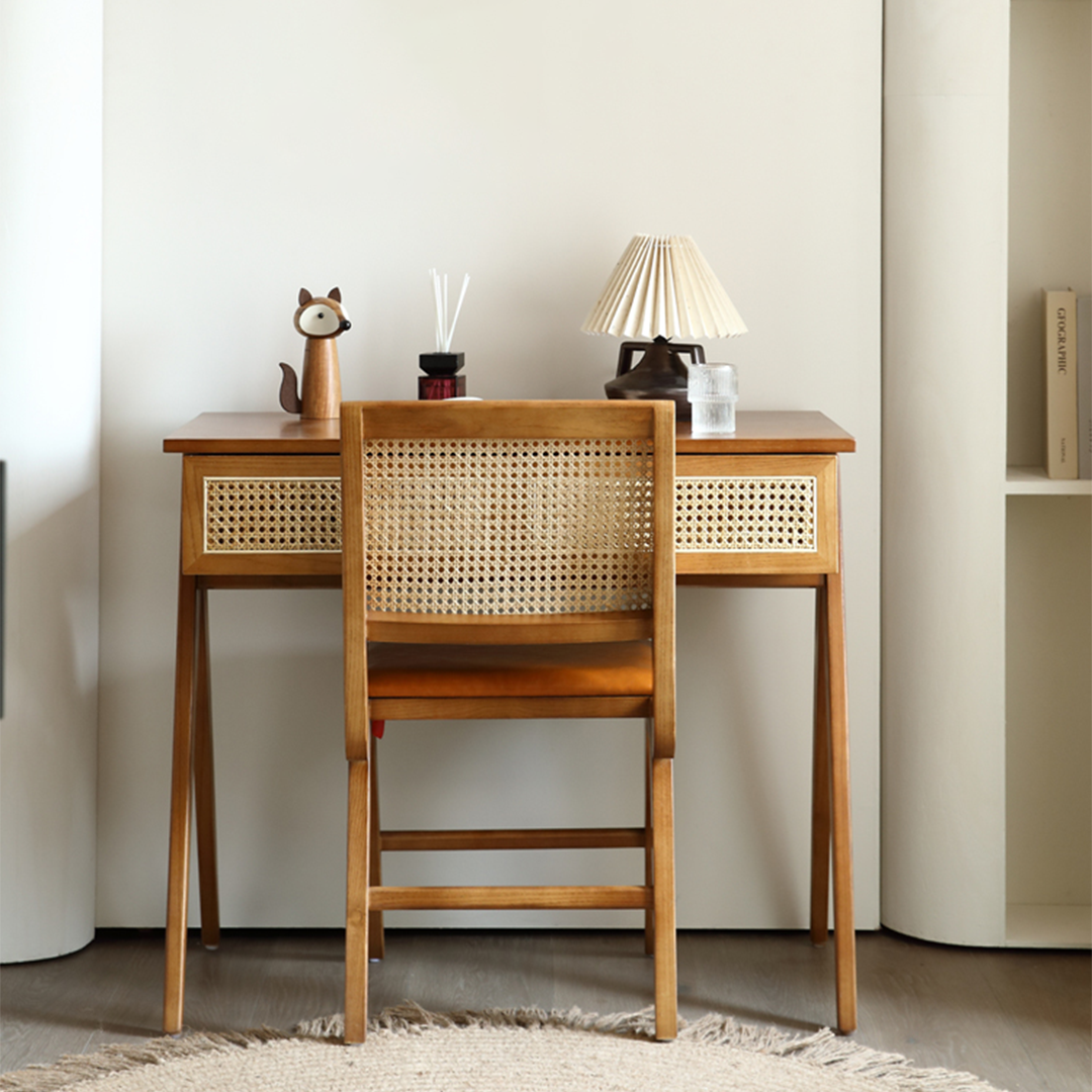 Babara Office Desk, Wood-Weilai Concept