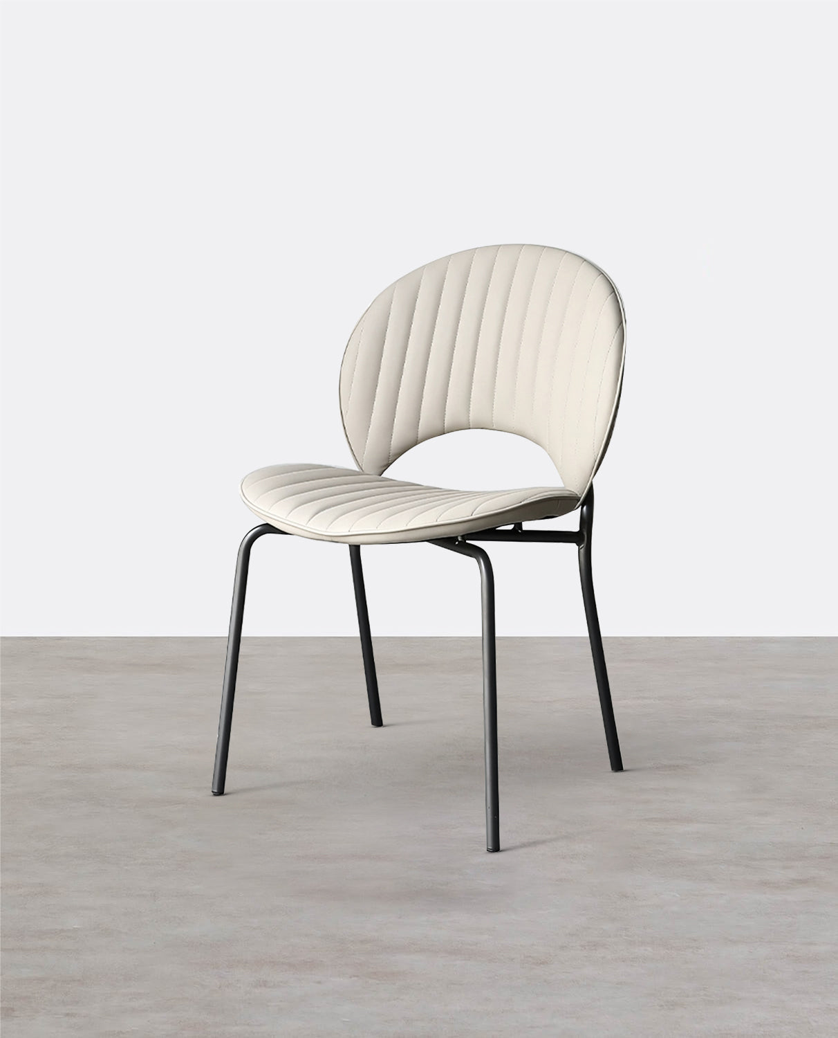 Chaise de salle à manger Jerome Shell, velours