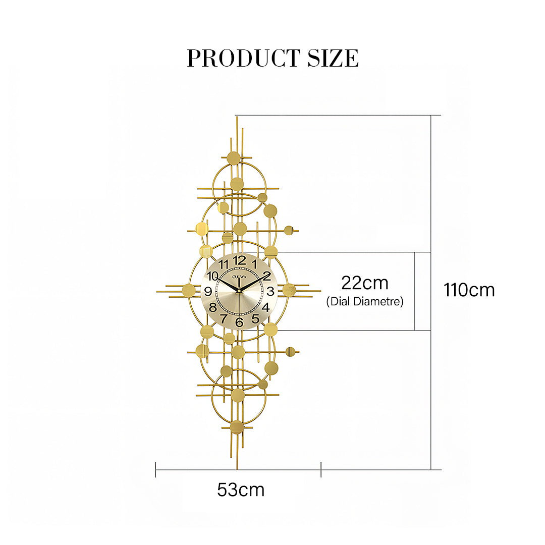 Horloge OR, verticale ou horizontale 