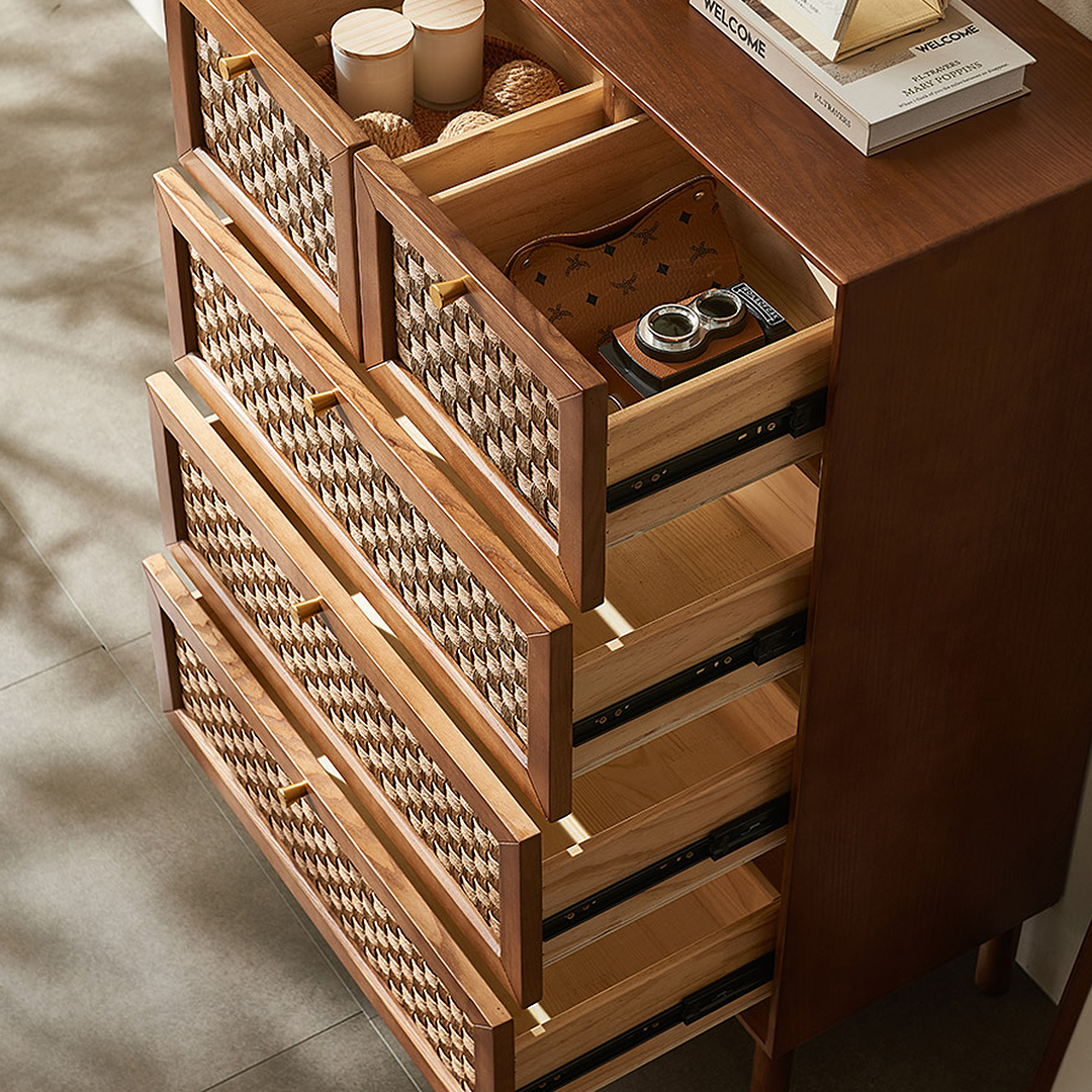 Zulu Art Deco Sideboard, Solid Wood, Walnut-Weilai Concept