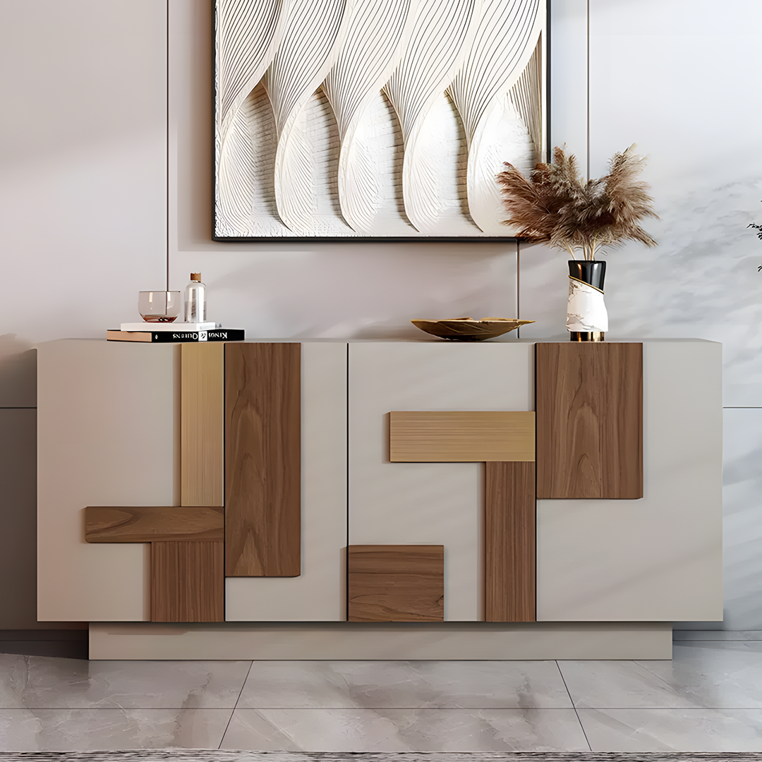 Abril Large Sideboard, Wood-Weilai Concept