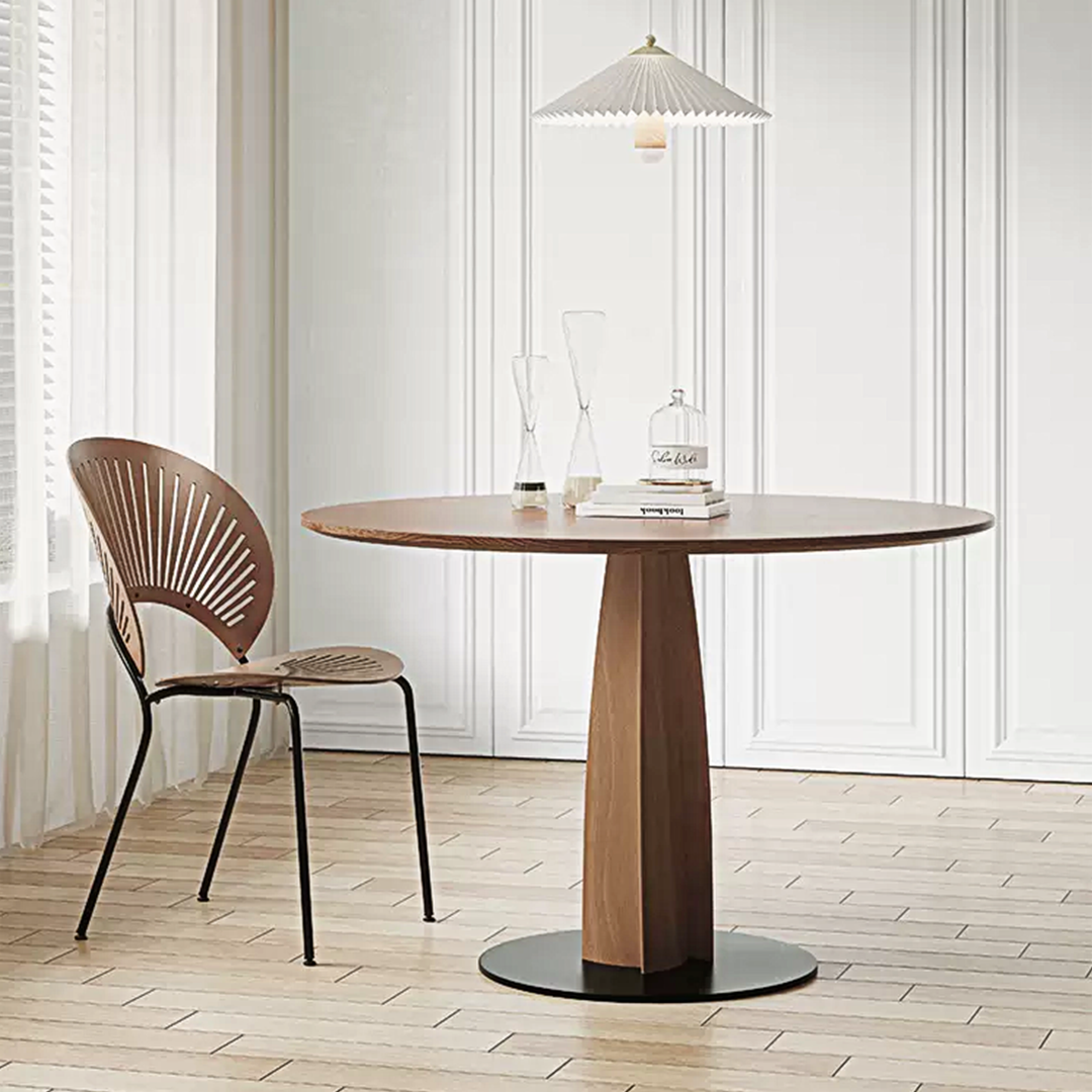 Seraphina Round Dining Table, Solid Wood-Weilai Concept