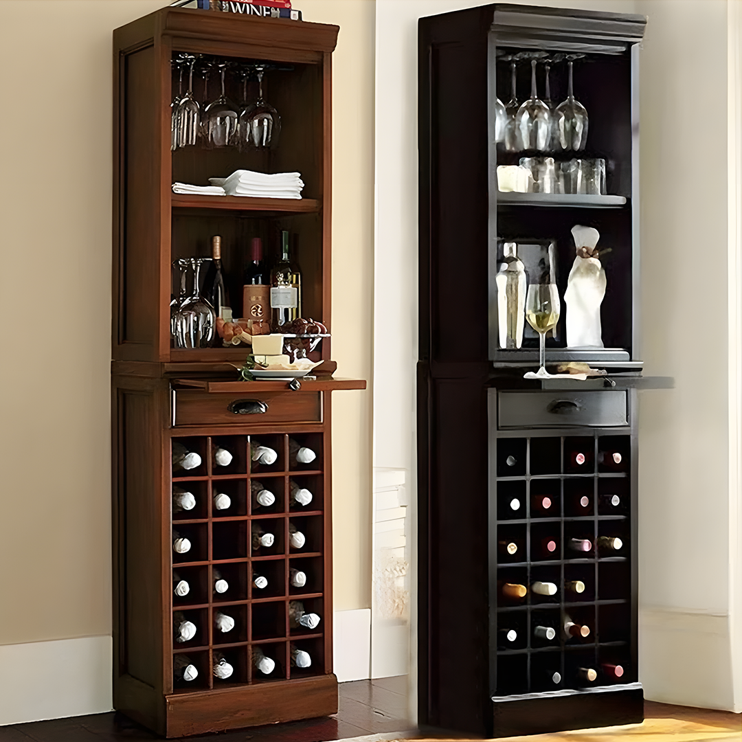 Ivanna Wine Cabinet, Kitchen Cabinet Wine Rack, Sideboard Wine Cabinet, Wood-Weilai Concept