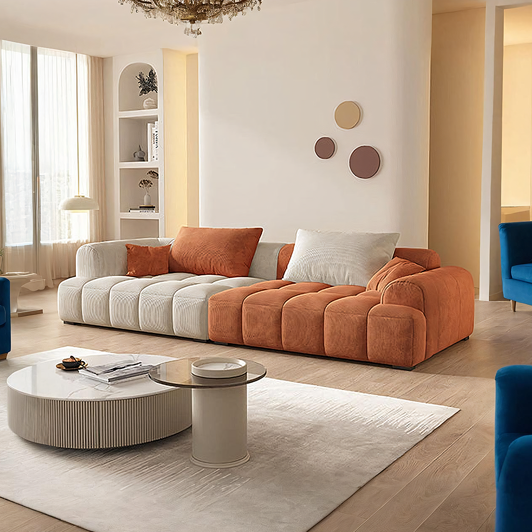 Arabella Module Sofa, Two Seater Sofa, Three Seater Sofa, Four Seater, Corduroy Fabric-Weilai Concept-Weilai Concept