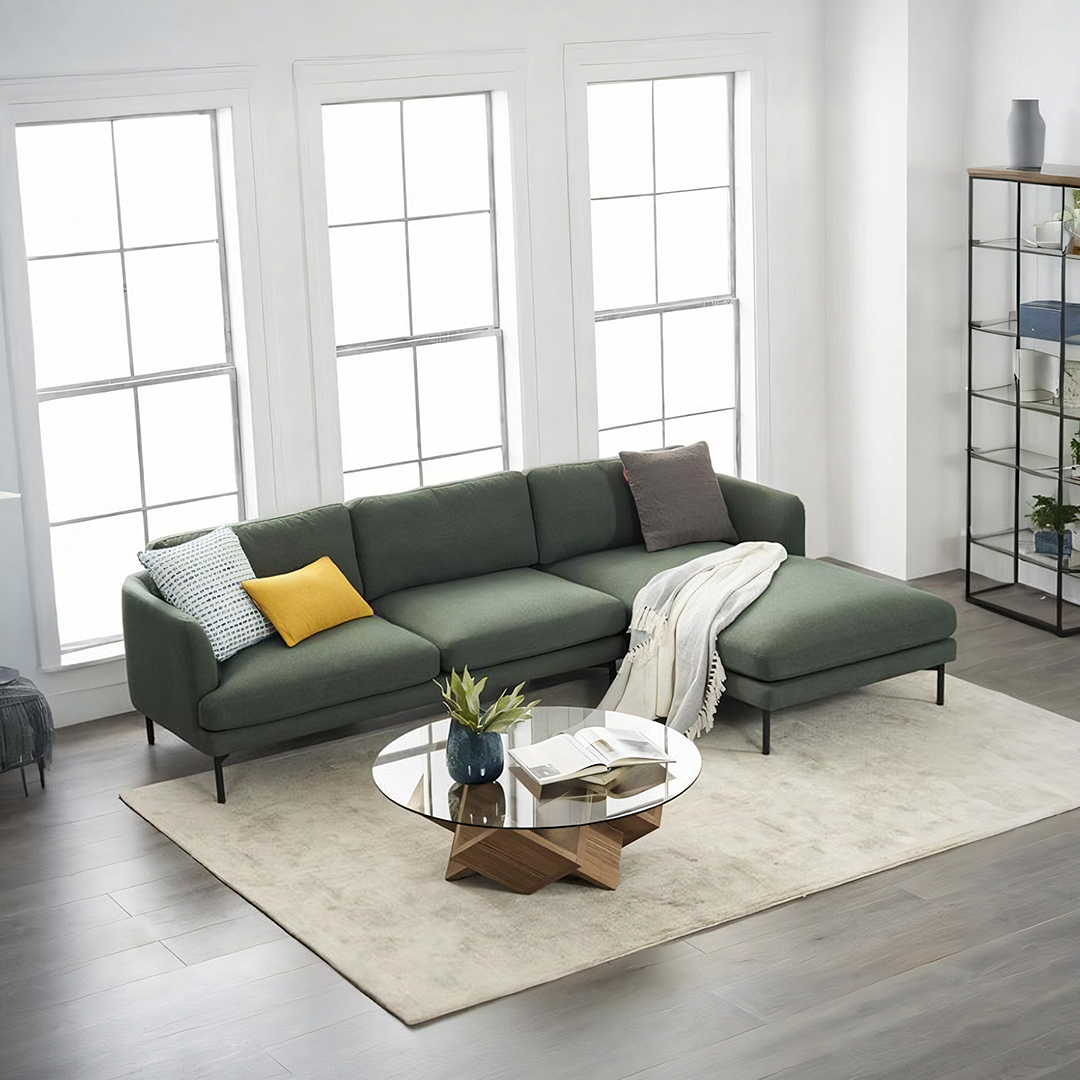 Haven Three Seater / Four Seater Corner Sofa, Linen-Weilai Concept-Weilai Concept