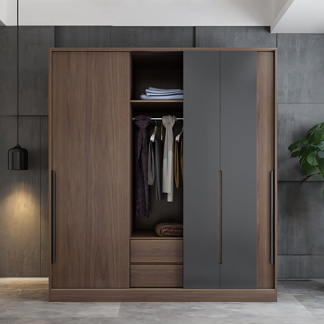 KA9336 Armoire, Palissandre &amp; Noir