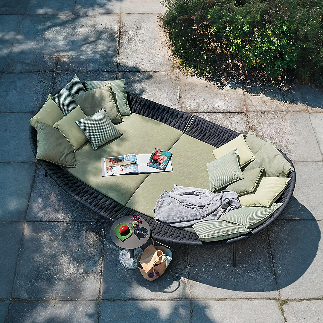 Neptune Outdoor Garden Sofa, Textilene Rope Woven Outdoor Couch Sofa-Weilai Concept-Weilai Concept