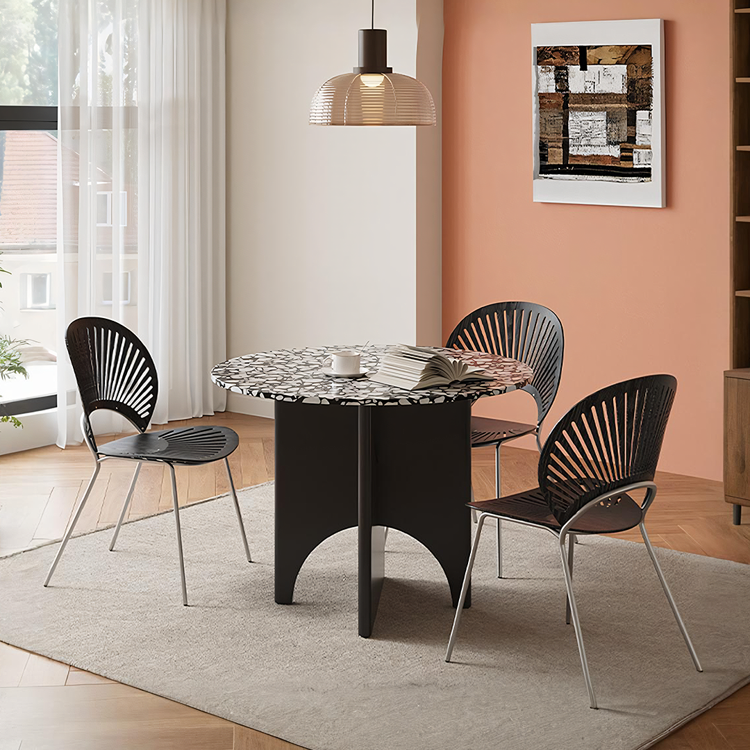 Oighrig Terrazzo Round Dining Table-Weilai Concept-Weilai Concept