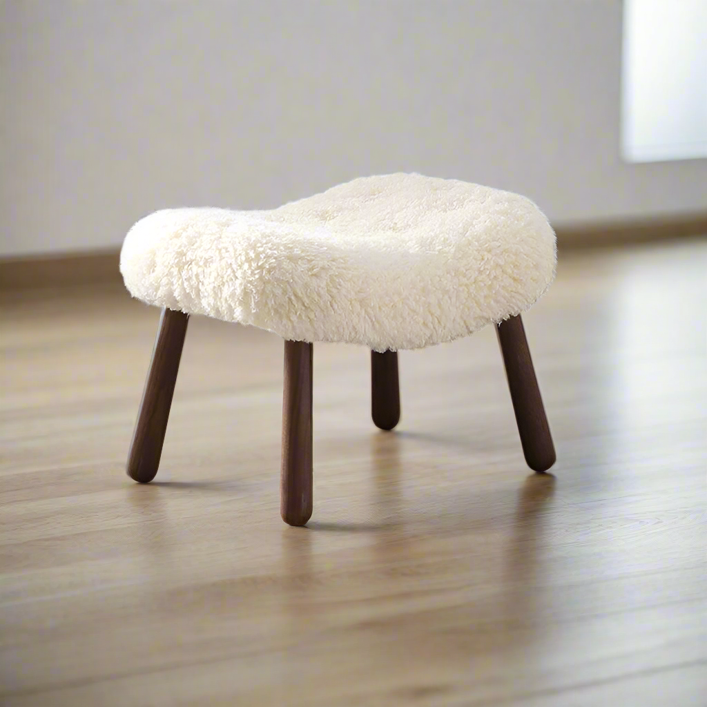 Philip Arc Sheepskin Stool, Boucle-Stool-Weilai Concept-Weilai Concept