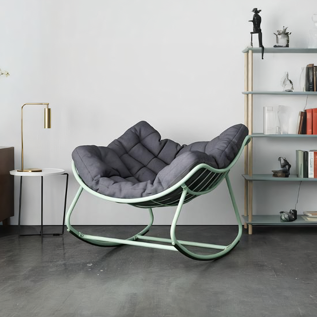 Chaise berçante Seattle, mobilier d'intérieur/extérieur