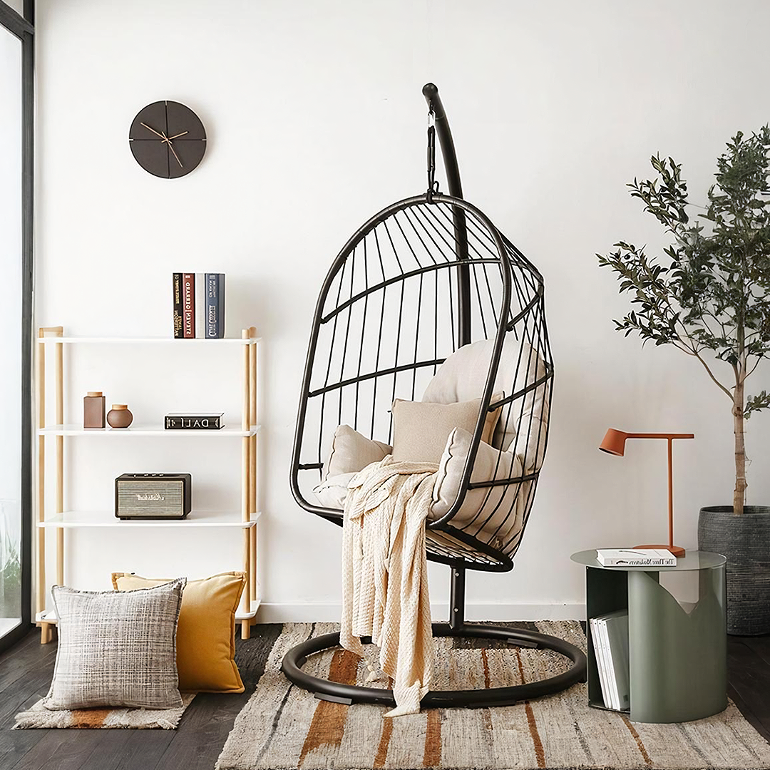 The CAGE Rattan Hanging Chair, Indoor/ Outdoor Furniture-Weilai Concept-Weilai Concept