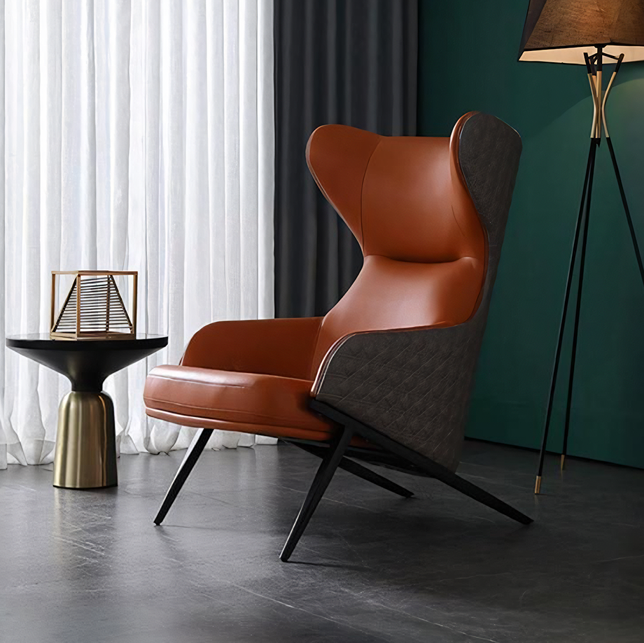 Tige Accent Armchair, Leather-Weilai-Weilai Concept