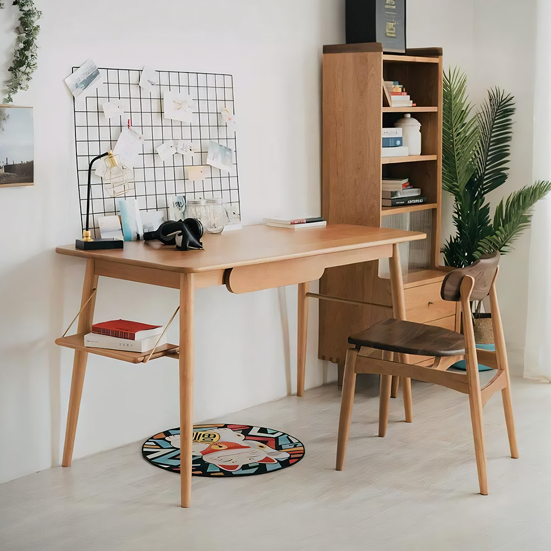 Y72 Oak Office Desk, Three Woods Available-Weilai-Weilai Concept