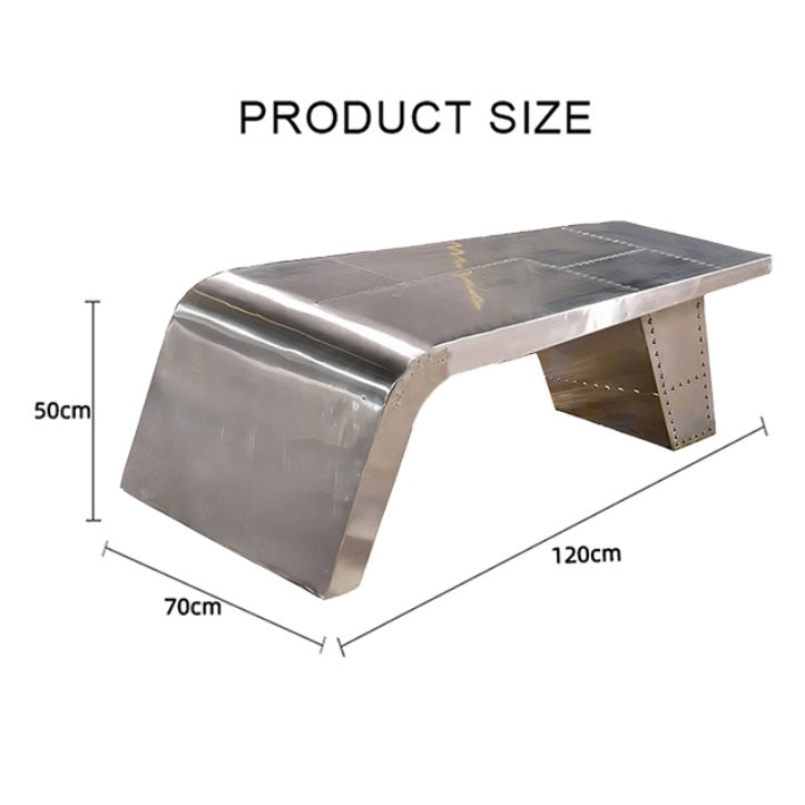 Table basse Aviator, aluminium 